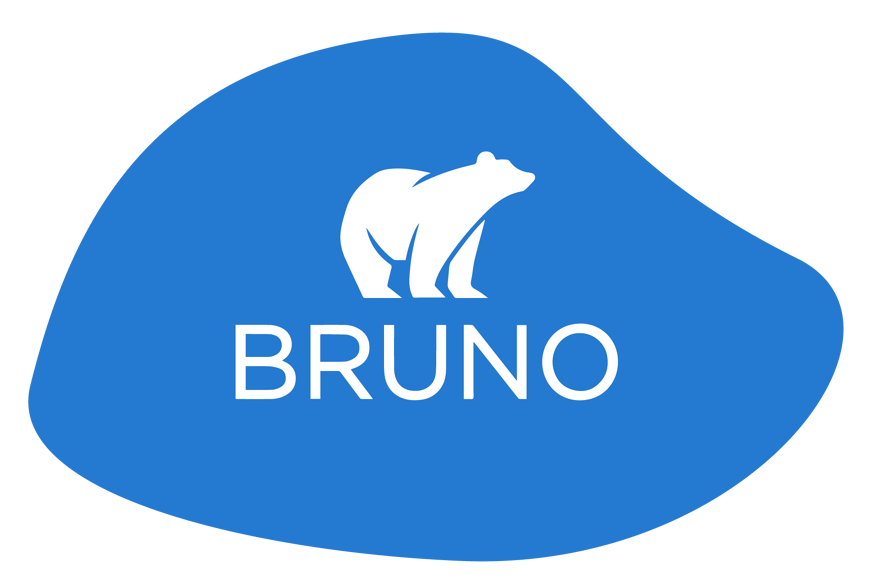 Bruno Logo, der typische Bär